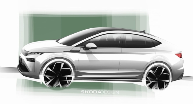 Популярный кроссовер Skoda Enyaq готовится к рестайлингу: официальные эскизы