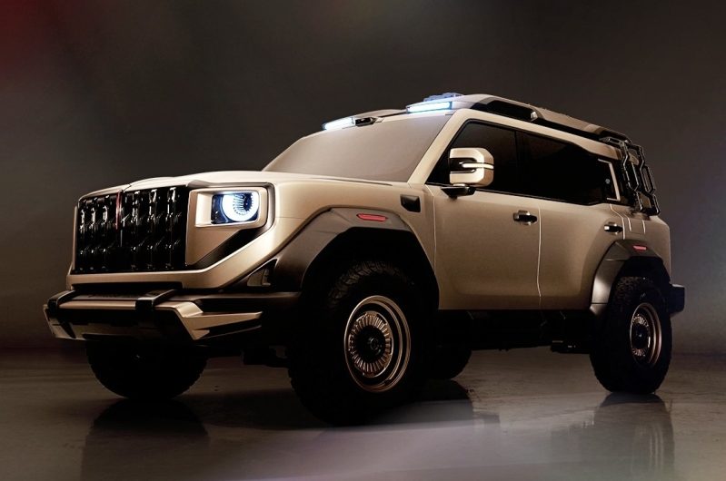 Hongqi анонсировала брутальный гибридный внедорожник с четырьмя электромоторами