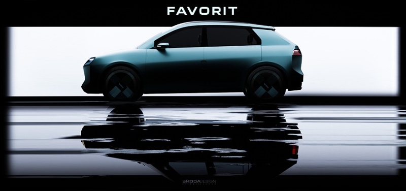 Skoda показала, каким может быть новый Favorit: кроссовер с угловатыми формами