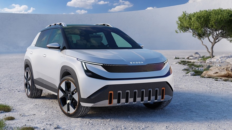 Новый компактный кроссовер Skoda Epiq проехался на камеру