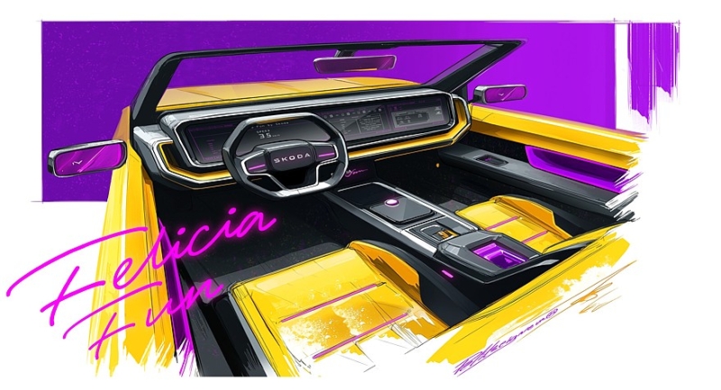 Новый Skoda Felicia Fun: прогулочный пикап с салоном в стиле ретрофутуризма