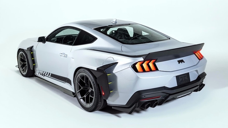Ford Mustang RTR Spec 5: карбоновый обвес в стиле киберпанк, 882 л.с., можно выбрать МКП