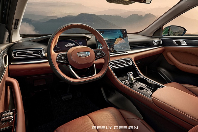 Седан Geely Emgrand нового поколения: показан интерьер