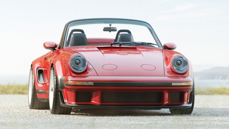 Рестомод Porsche 911 Carrera Cabriolet от Singer: убирающиеся фары и новый откидной верх