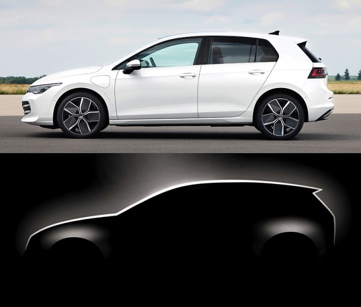 Первое изображение Volkswagen Golf девятого поколения: то же яйцо, только в профиль