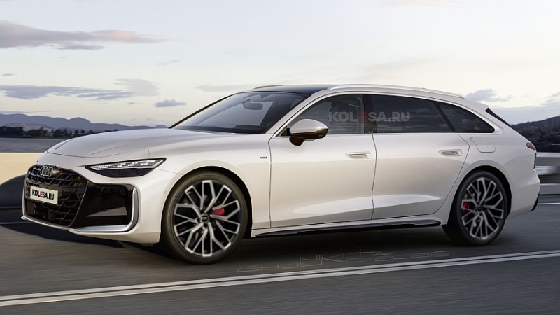 Самый большой универсал Audi A7L: первые изображения