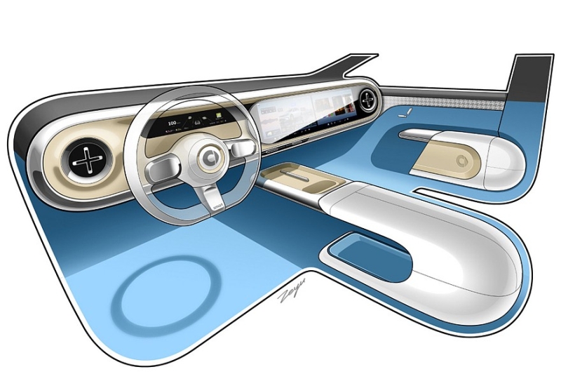 Большой лифтбек smart #6: показан интерьер