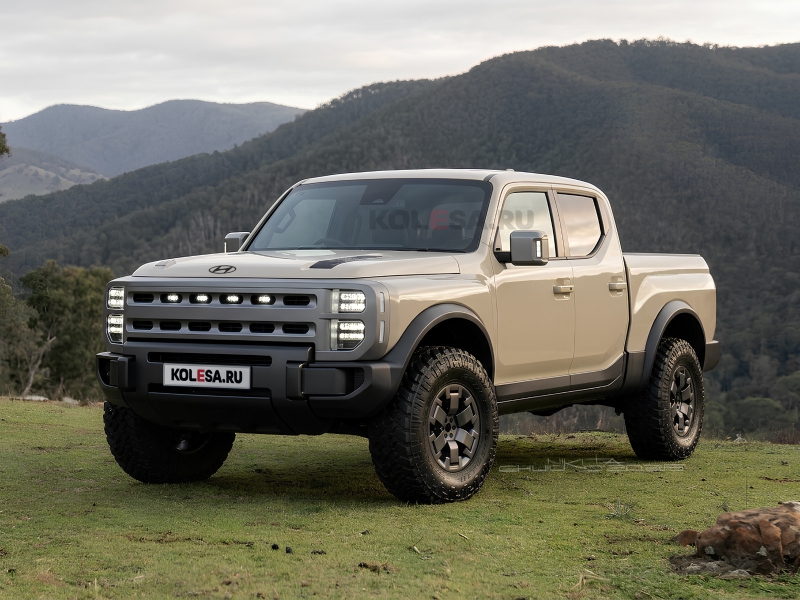 Новый рамный пикап Hyundai: первые изображения