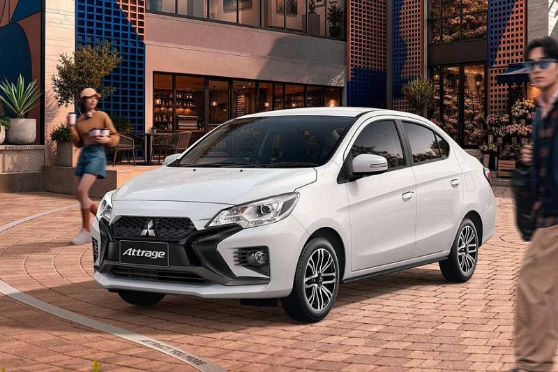 Бюджетный седан Mitsubishi Attrage стал чуть агрессивнее после рестайлинга