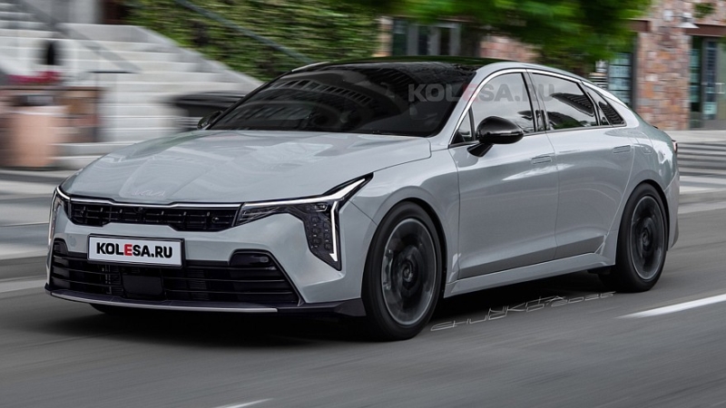 Второй рестайлинг Kia K5: первые изображения